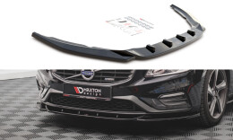 Cup Spoilerlippe Front Ansatz V.2 für Volvo S60 R-Design Mk2 Facelift schwarz Hochglanz