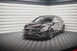 Cup Spoilerlippe Front Ansatz V.2 für Volvo S60 R-Design Mk2 schwarz Hochglanz