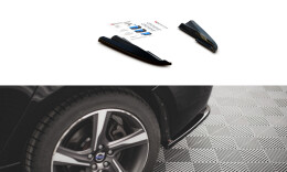 Heck Ansatz Flaps Diffusor für Volvo S60 R-Design Mk2 schwarz Hochglanz