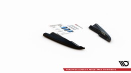 Heck Ansatz Flaps Diffusor passend für Volvo S60 R-Design Mk2 schwarz Hochglanz