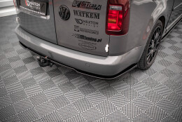 Mittlerer Cup Diffusor Heck Ansatz DTM Look passend für VW Caddy Mk3 Facelift schwarz matt
