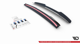 Heck Spoiler Aufsatz Abrisskante passend für VW Caddy Mk5 schwarz Hochglanz