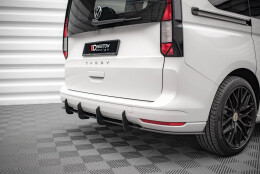 Street Pro Heckschürze Heck Ansatz Diffusor passend für VW Caddy Mk5 schwarz-rot