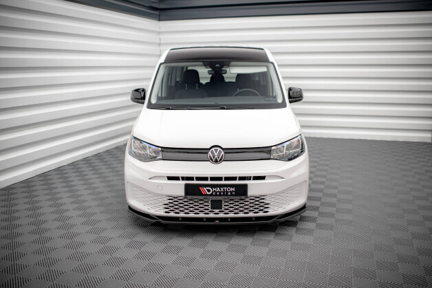 Cup Spoilerlippe Front Ansatz V.1 passend für VW Caddy Mk5 schwarz Hochglanz