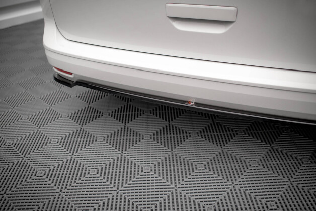 Mittlerer Cup Diffusor Heck Ansatz passend für VW Caddy Mk5 / Ford Transit Connect Mk3 schwarz Hochglanz