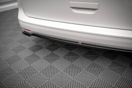 Mittlerer Cup Diffusor Heck Ansatz für VW Caddy Mk5 schwarz Hochglanz