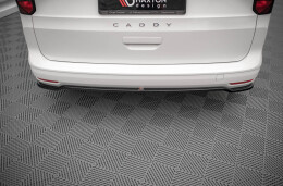 Mittlerer Cup Diffusor Heck Ansatz passend für VW Caddy Mk5 / Ford Transit Connect Mk3 schwarz Hochglanz