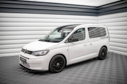 Seitenschweller Ansatz Cup Leisten für VW Caddy Mk5 / Ford Transit Connect Mk3 schwarz Hochglanz