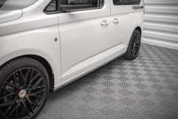 Seitenschweller Ansatz Cup Leisten passend für VW Caddy Mk5 / Ford Transit Connect Mk3 schwarz Hochglanz