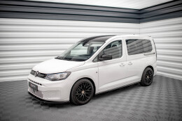 Seitenschweller Ansatz Cup Leisten passend für VW Caddy Mk5 / Ford Transit Connect Mk3 schwarz Hochglanz
