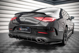 Mittlerer Cup Diffusor Heck Ansatz DTM Look passend für Mercedes-AMG CLS 53 C257 schwarz Hochglanz