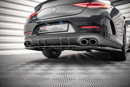 Mittlerer Cup Diffusor Heck Ansatz DTM Look passend für Mercedes-AMG CLS 53 C257 schwarz Hochglanz