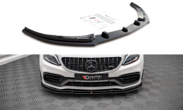 Cup Spoilerlippe Front Ansatz V.1 für Mercedes-AMG C63 Coupe C205 Facelift schwarz Hochglanz