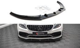 Street+ Spoilerlippe Front Ansatz V.1 passend für Mercedes-AMG C63 Coupe AMG Aero Pack C205 FL schwarz Hochglanz