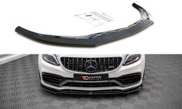 Cup Spoilerlippe Front Ansatz V.3 für Mercedes-AMG C63 Coupe AMG Aero Pack C205 FL schwarz Hochglanz