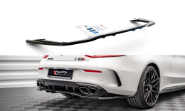 Mittlerer Cup Diffusor Heck Ansatz DTM Look für Mercedes-AMG C 63 AMG Coupe AMG Aero Paket C205 Facelift schwarz Hochglanz