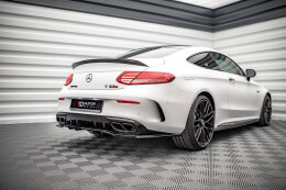 Mittlerer Cup Diffusor Heck Ansatz DTM Look für Mercedes-AMG C 63 AMG Coupe AMG Aero Paket C205 Facelift schwarz Hochglanz