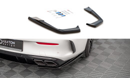 Heck Ansatz Flaps Diffusor für Mercedes-AMG C 63 AMG Coupe AMG Aero Paket C205 Facelift schwarz Hochglanz