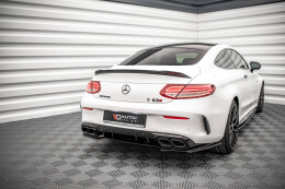 Heck Ansatz Flaps Diffusor für Mercedes-AMG C 63 AMG Coupe C205 Facelift schwarz Hochglanz