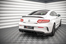 Heck Ansatz Flaps Diffusor passend für Mercedes-AMG C 63 AMG Coupe AMG Aero Paket C205 Facelift schwarz Hochglanz