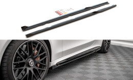 Seitenschweller Ansatz Cup Leisten V.2 passend für Mercedes-AMG C 63 AMG Coupe C205 Facelift schwarz Hochglanz