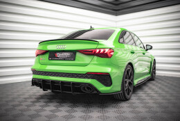 Street Pro Heckschürze Heck Ansatz Diffusor passend für Audi RS3 Limousine 8Y SCHWARZ