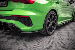 Street Pro Heck Ansatz Flaps Diffusor für Audi RS3 Limousine 8Y schwarz+ Hochglanz Flaps