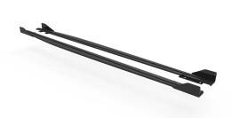 Street Pro Seitenschweller Ansatz Cup Leisten passend für Audi RS3 8Y Limousine SCHWARZ+ HOCHGLANZ FLAPS