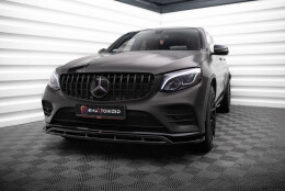 Cup Spoilerlippe Front Ansatz passend für Mercedes-Benz GLC Coupe AMG-Line /43 AMG C253 schwarz Hochglanz
