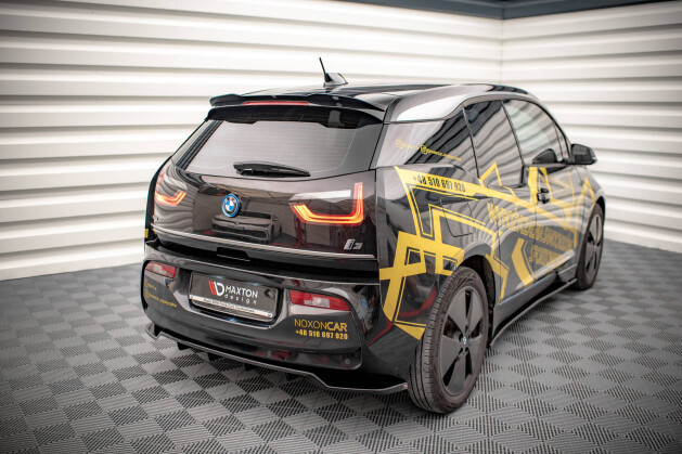 Heck Spoiler Aufsatz Abrisskante für BMW i3 Mk1 FL schwarz Hochglanz