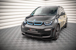 Cup Spoilerlippe Front Ansatz V.1 für BMW i3 Mk1 FL schwarz Hochglanz