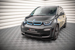 Street+ Spoilerlippe Front Ansatz V.1 passend für BMW i3 S Mk1 FL schwarz Hochglanz