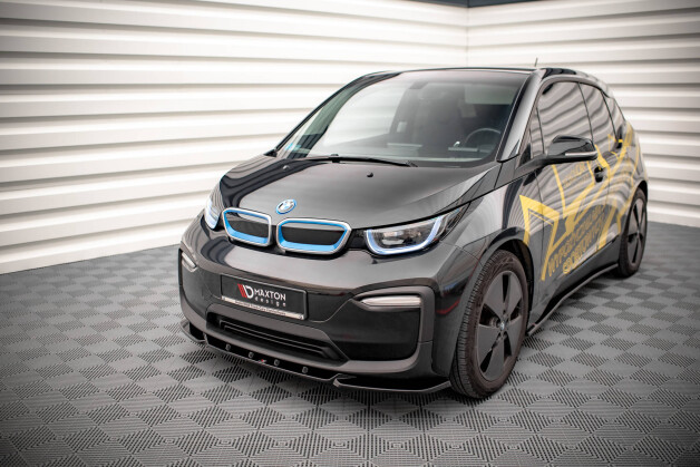 Cup Spoilerlippe Front Ansatz V.2 passend für BMW i3 Mk1 Facelift schwarz Hochglanz