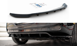 Mittlerer Cup Diffusor Heck Ansatz DTM Look passend für BMW i3 Mk1 Facelift schwarz Hochglanz
