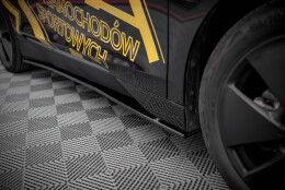 Seitenschweller Ansatz Cup Leisten passend für BMW i3 Mk1 Facelift schwarz Hochglanz