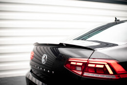 Heck Spoiler Aufsatz Abrisskante passend für VW Passat Limousine B8 Facelift schwarz Hochglanz