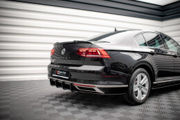 Street Pro Heckschürze Heck Ansatz Diffusor passend für VW Passat B8 Facelift rot