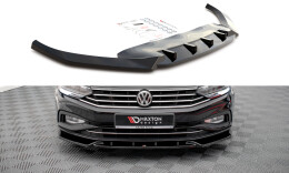 Cup Spoilerlippe Front Ansatz V.2 passend für VW Passat B8 Facelift schwarz Hochglanz