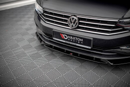 Cup Spoilerlippe Front Ansatz V.2 passend für VW Passat B8 Facelift schwarz Hochglanz
