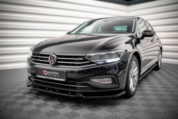 Street+ Spoilerlippe Front Ansatz V.2 passend für VW Passat B8 FL schwarz Hochglanz