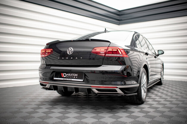 Heck Ansatz Diffusor passend für VW Passat B8 Facelift schwarz Hochglanz