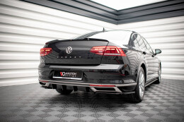 Heck Ansatz Diffusor für VW Passat B8 Facelift schwarz Hochglanz