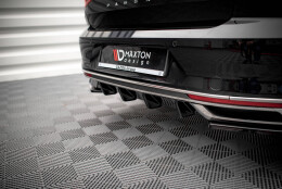 Heck Ansatz Diffusor passend für VW Passat B8 Facelift schwarz Hochglanz