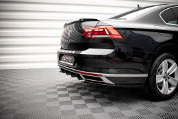 Heck Ansatz Diffusor passend für VW Passat B8 Facelift schwarz Hochglanz