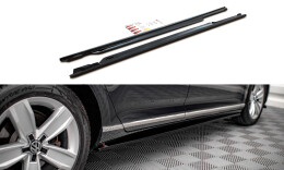 Seitenschweller Ansatz Cup Leisten passend für VW Passat B8 Facelift schwarz Hochglanz