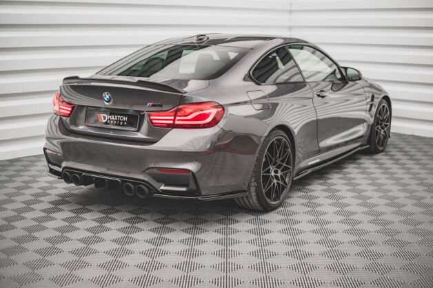 Heck Ansatz Diffusor passend für BMW M4 F82 schwarz Hochglanz