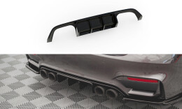Heck Ansatz Diffusor passend für BMW M4 F82 schwarz Hochglanz