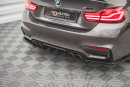 Heck Ansatz Diffusor passend für BMW M4 F82 schwarz Hochglanz