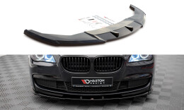 Street+ Spoilerlippe Front Ansatz V.1 passend für BMW 7 M-Paket F01 schwarz Hochglanz