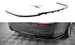 Mittlerer Cup Diffusor Heck Ansatz DTM Look passend für BMW 7 M-Paket F01 schwarz Hochglanz